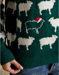 Joules Fleece Navidad Sheep Jumper | JD Williams