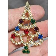 Jewelry | Vintage Rainbow Christmas Tree Brooch | Poshmark