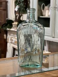 Antique Clear Green Glass Flask Bottle Warranted – The ...