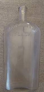 Vintage Antique 7 Oz Warranted Flask on side Clear Glass | eBay