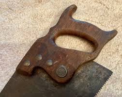 Vintage Hand Saw With Medallion - Etsy