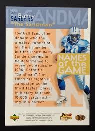 1997 Upper Deck Collector's Choice "The Sandman" #67 Barry Sanders - Lions | eBay