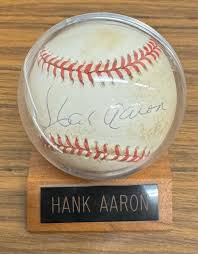 Hank Aaron Signed Autographed Rawlings ONL Baseball JSA LOA ...