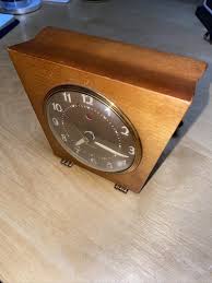 Vintage Mid Century Modern Westclox SPHINX Working Alarm Clock Wooden Deco Case | eBay Australia