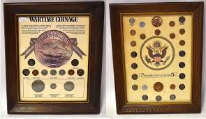 Wartime Coinage Sets (2( Framed