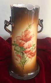 Antique Warwick IOGA Vase Floral Twig Handle Nouveau 10.5' Tall | eBay