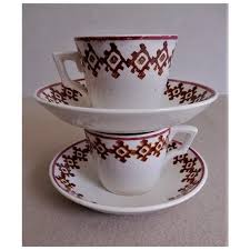 19th Century Staffordshire Stick Spatterware 6-Piece Set Child's . For Sale at Ruby Lane