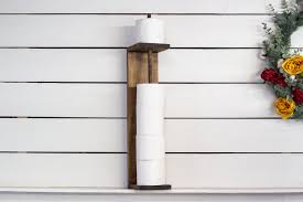 Handmade Wooden Toilet Paper Roll Holder With Storage - Etsy