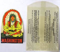 Lindgren-Turner WASHINGTON INDIAN CHIEF water slide travel decal car rat rod | eBay