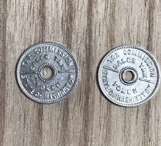 Vintage Tax Commission Sales Tax Token State of Washington Aluminum Set of 2 | eBay