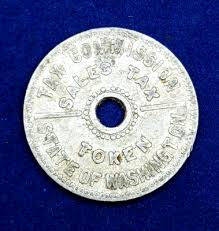 Sales Tax Token State of Washington Tax Commission Aluminum Trade Coin | eBay