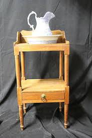 Pine Wash Stand With Bowl & Pitcher