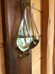 Hand Blown Green Glass Weather Barometer: Storm Glass Decor ...