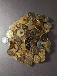 Vintage Large Lot Gold Colored Plastic Buttons 19mm 3/4" | eBay