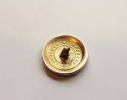 Antique Victorian Era Gilt Brass Button Star Flower Textured ...