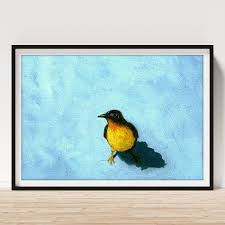 Crumbs -Bird painting Poster by Linda Apple - Linda Apple ...