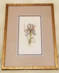 Jody Mehaffie Iris Flower Botanical Print Custom Framed Art Numbered & Signed | eBay