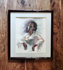 Buy Vintage Watercolor Portrait Painting by Margaret Milz (24x22 Framed) Online in India - Etsy