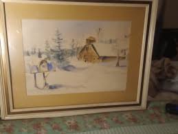 1977 Original Watercolor Framed Art Painting By Quentin ...