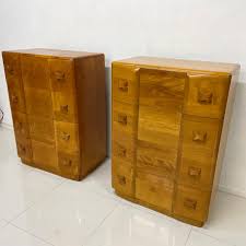 1940s Art Deco Heywood Wakefield RIO Highboy Dresser Blonde ...