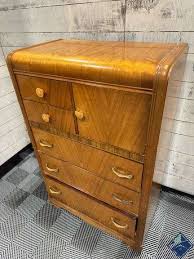 Vintage Waterfall Highboy Dresser - Estate Details