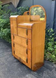 Vtg 1930's Thomasville Birdseye Maple Dresser Waterfall Art ...