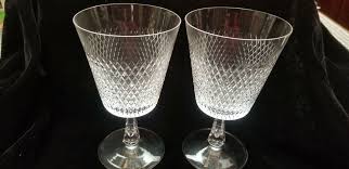 Fine Arts Holland Royal Diamond Pattern Crystal Water/Wine ...
