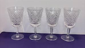 4 Vintage Waterford Alana Large Stem Glasses, Waterford Lead ...