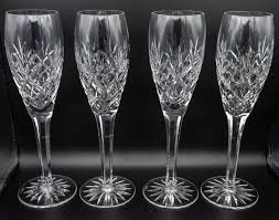 Ceska Crystal Tradition Champagne Flute Glasses Set of 4- 9 ...