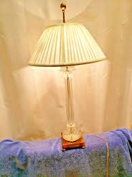 Vintage Classic Brass and Glass column Table Lamp | eBay