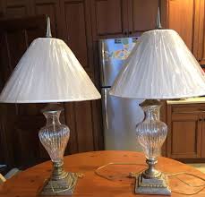 Set of 2 Elegant Antique Vintage Gold Buffet Accent Glass ...