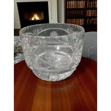Late 20th Century Cut Crystal Pineapple Engraved Dope Open Golf Tournament Trophy Bowl | Chairish