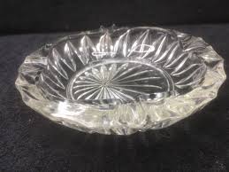 Vintage Pressed Glass Ashtray - Etsy