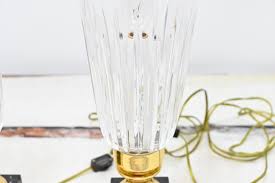 HTF Pair of Vintage Waterford Crystal Brass and Marble ...