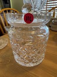 WATERFORD CRYSTAL LISMORE PATTERN ~ 7" Crystal BISCUIT BARREL ~ EUC ~ BEAUTIFUL! | eBay