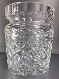 WATERFORD CRYSTAL BISCUIT BARREL JAR/VASE GLANDORE CLEAR (NO LID) 6” | eBay