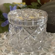 VTG Star of David Crystal Trinket ~ Keepsake ~ Vanity Box w ...