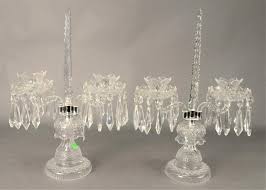 Pair of Signed Waterford Crystal Candelabra, having in United States