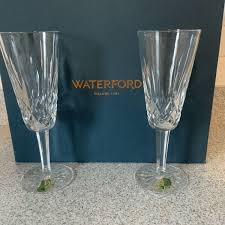 Waterford Crystal Set of 2 Ferndale Champagne Flutes Ireland ...