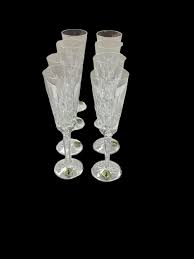 Lot - Set of 8 Waterford Crystal tall fluted champagne ...
