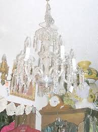 Antique "Icicle"Arrow Prism 5 Arm/Bulb Czech Bobeche ...