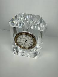 Waterford Crystal Art Deco Style Desk Clock, New Battery | eBay