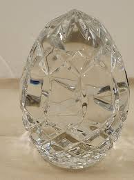 Vintage Solid 24% Lead Cut Crystal Faceted Paperweight ...