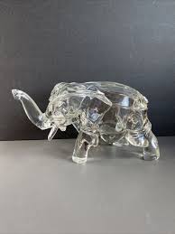 Vintage Clear Glass ELEPHANT Figural Candy Jar Dish W/ Lid ...