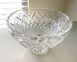 Waterford Pedestal Crystal Bowl Glass Heavy Cut Centerpiece Table Decor Stamped | eBay