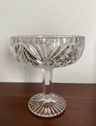 Vintage European Cut Crystal Compote - Etsy