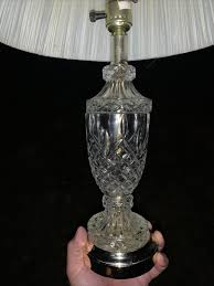 Vintage Crystal Pineapple Table Lamp Brass Base 17/5 No Shade Included ❤️wc11h1s | eBay