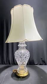 A Large Waterford Crystal Lamp 28" Tall Total