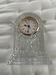 Waterford Crystal Lismore Gold Face Mantle Carriage Clock ...