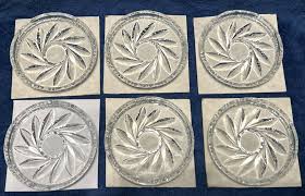 NEW OS SET OF 5 LEADED CRYSTAL/CLEAR GLASS 3 1/2" SWIRL / SPIRAL DESIGN COASTERS | eBay